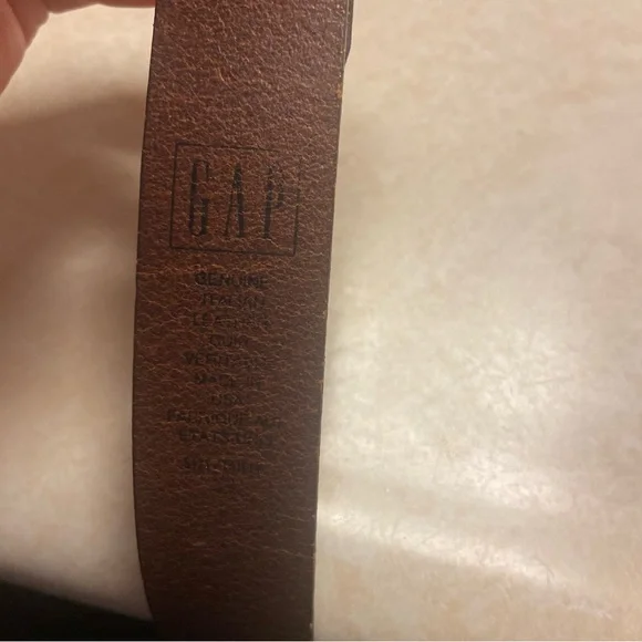 Vintage Gap Belt Womens 31”-34” USA Made Brown Leather Retro 80s 90s Classic - Picture 6 of 12